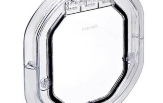 Pet-Tek DogWalk Medium Dog Door Glass Fitting Slimline Clear 15