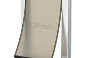 Aussie Pet Doors APD – Large Premium Aluminium Framed Door – Soft Flap, Suits Glass, Timber Door, Security Screen & Wall Mount! 13 L door single