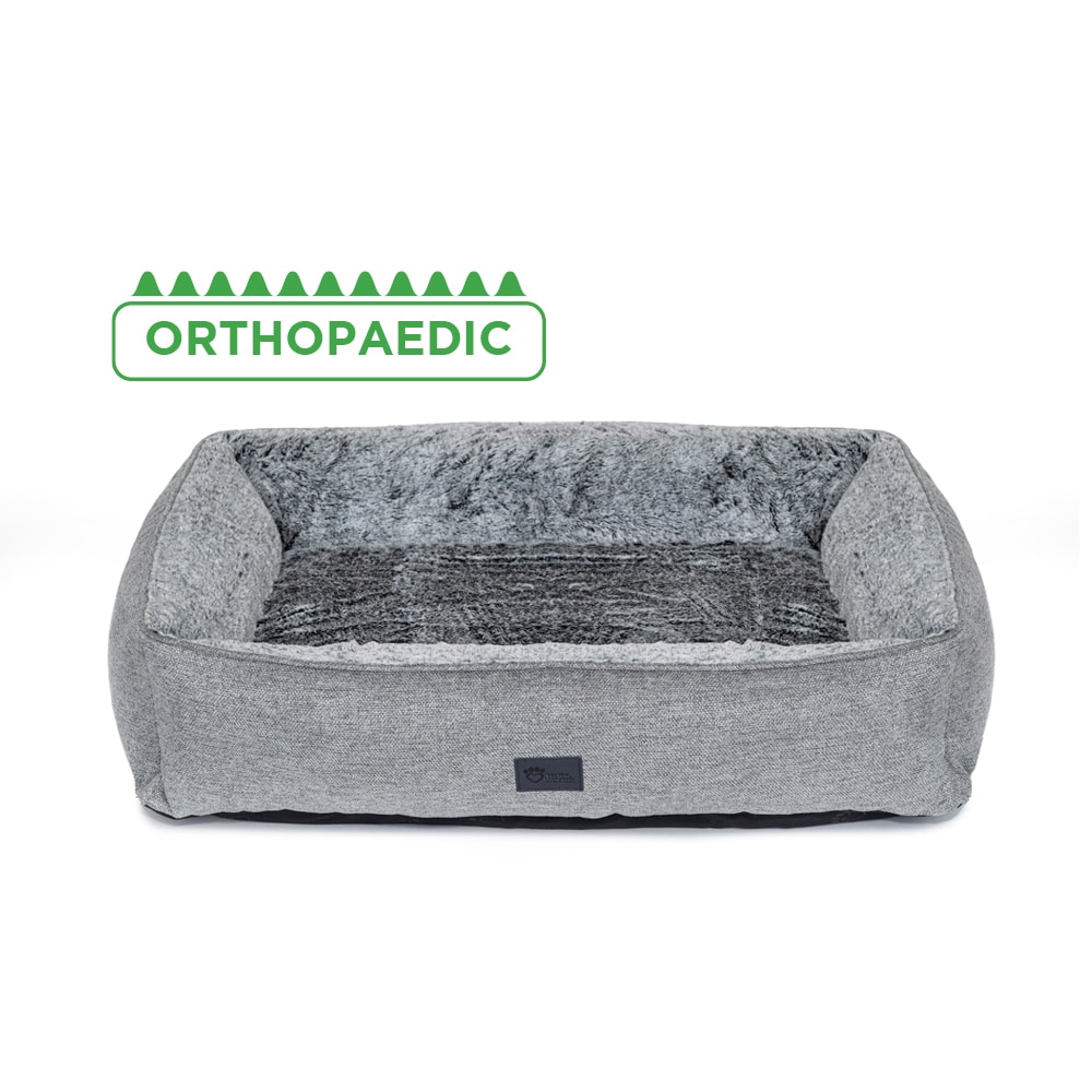 Superior Pet Goods Ortho Dog Lounger Artic Faux Fur 32 Ortho Dog Lounger Artic Fur 1 2